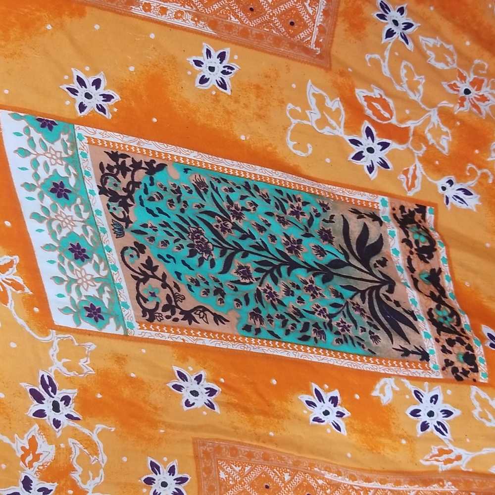 BATIK Kaftan Muumuu one size Plus Kencana Ungu KU - Picture 4 of 6